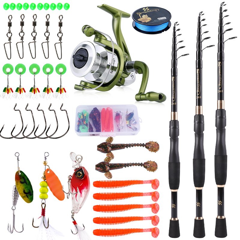 Fishing Rod Combo - مجموعة صيد سوجايلانج تلسكوبية ، قضيب