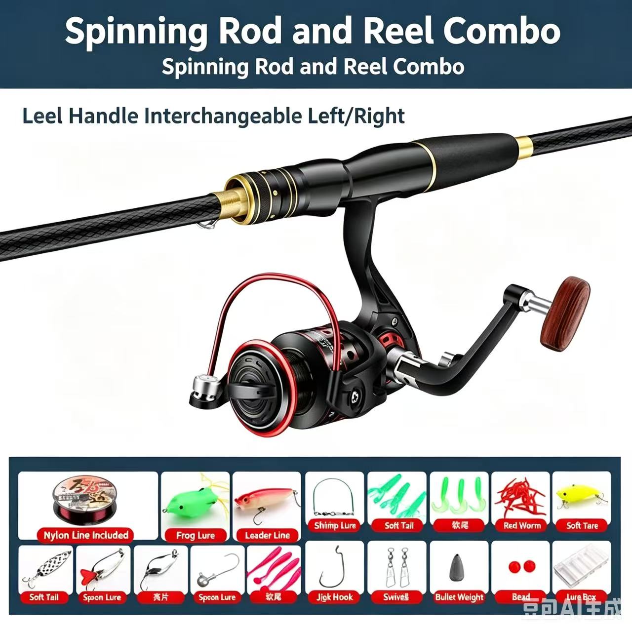 طقم صيد من ألياف الكربون M Pow - مراجعة Fishing Rod Carbon Fiber وسعره