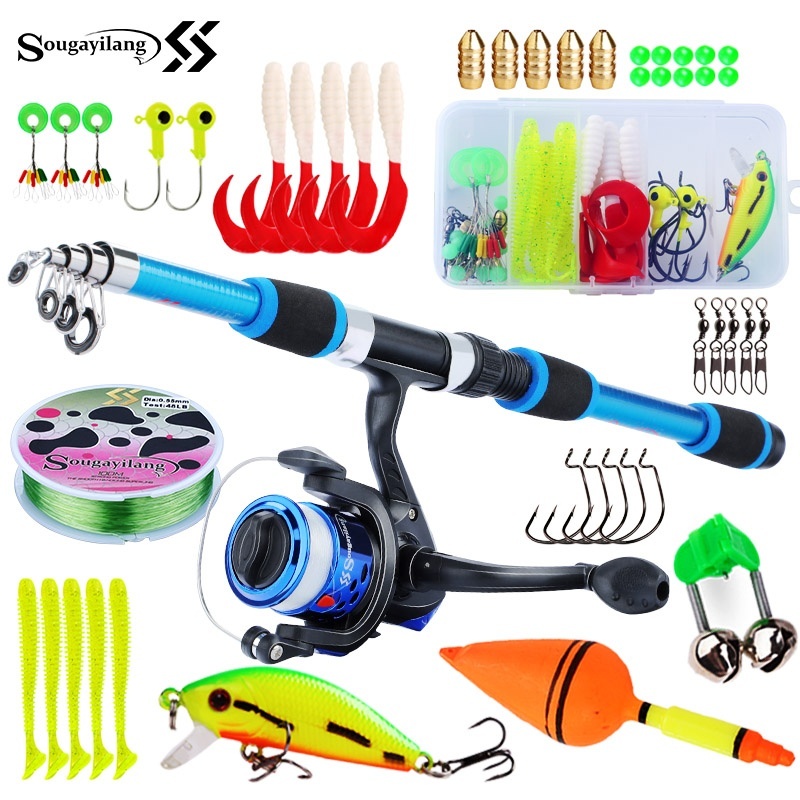 Sougayilang الاطفال قصبة صيد خ - مراجعة Fishing Rod Combo وسعره